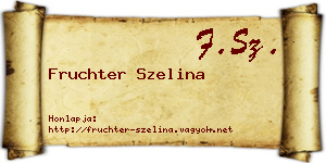 Fruchter Szelina névjegykártya